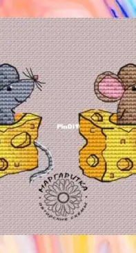Margaritka Stitch - Mouse In The Cheese by Margarita Shelikhova